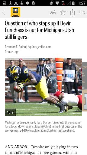 MLive.com: U M Football News screenshot 2