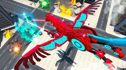 Flying Horse Robot: Muscle Car transform Game screenshot 2