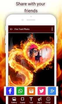Fire Text Photo Frame screenshot 6