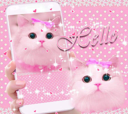 Cute Kitty theme Pink Bow Kitty screenshot 2