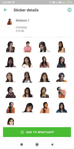 Actress stickers for whatsapp tamil : WAStickerApp screenshot 4