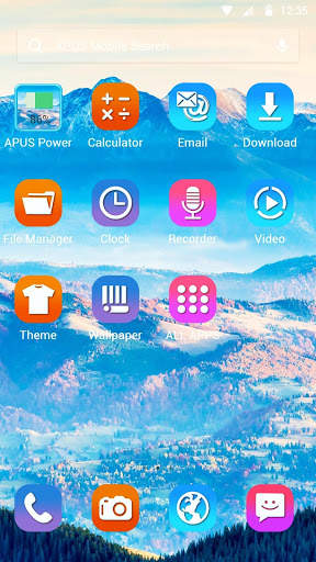 Blue Mountain APUS Launcher theme screenshot 2