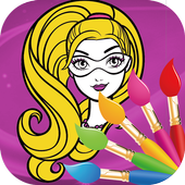 Power Princess Coloring Game icon