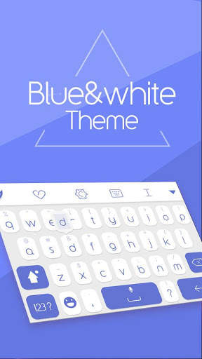 Blue&White Keyboard Theme screenshot 3