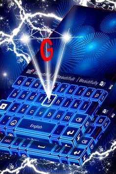 Neon Blue Theme for Keyboard screenshot 4