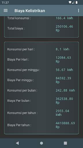 Biaya Kelistrikan screenshot 3