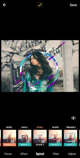 Emoji BG Photo Editor-Neon,Glitch,Auto Blur,Spiral screenshot 2