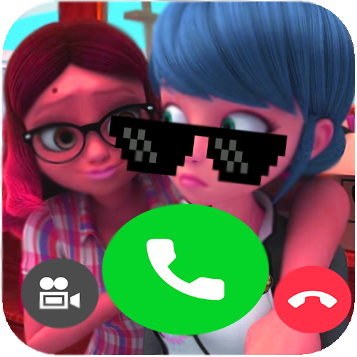 The wonder ladybug : fake video call icon