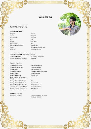 Muslim Marriage Biodata Maker screenshot 1