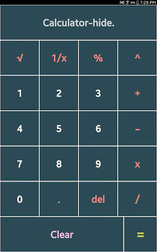 Calculator-hide screenshot 1