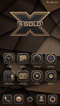 X-Gold Go Launcher Theme screenshot 1