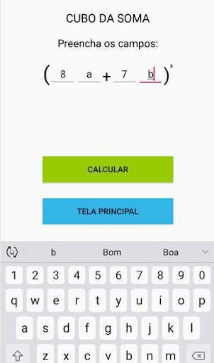 Produtos notáveis basic screenshot 3