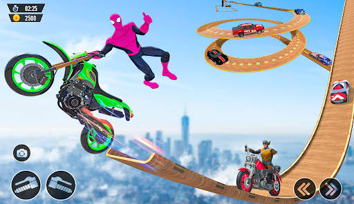 Superhero Mega Ramp Bike Stunt screenshot 15