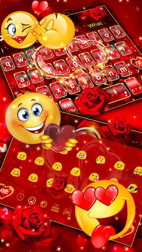 Valentine's Day Love Keyboard Theme 3 تصوير الشاشة