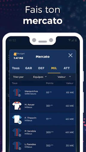 FanLive : jeu de fantasy league football & mercato screenshot 3