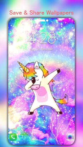 🦄 Rainbow Unicorn Glitter Wallpaper 4K [UHD] screenshot 5