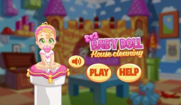 Baby Doll House Cleaning Princess Room Game screenshot 1