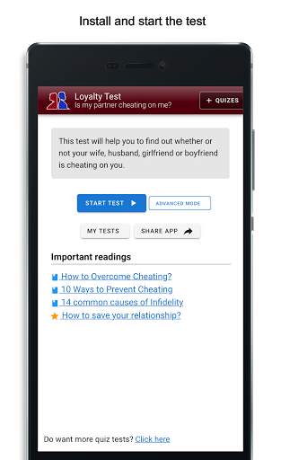 Loyalty Test - Is my partner cheating on me? Quiz screenshot 1