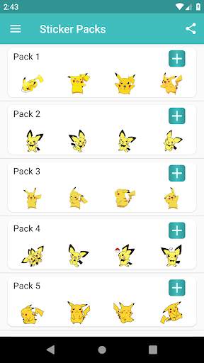 WAStickerApps - Pikachu Stickers for Whatsapp screenshot 1