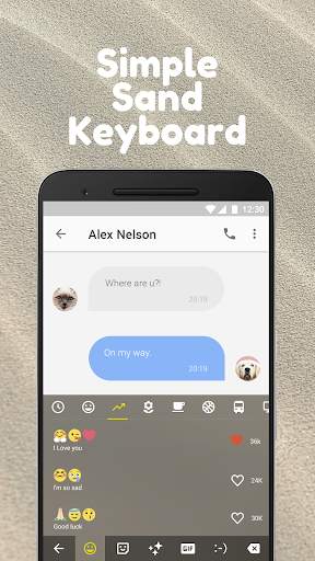 Gold Sand Keyboard Theme for Whatsapp screenshot 3