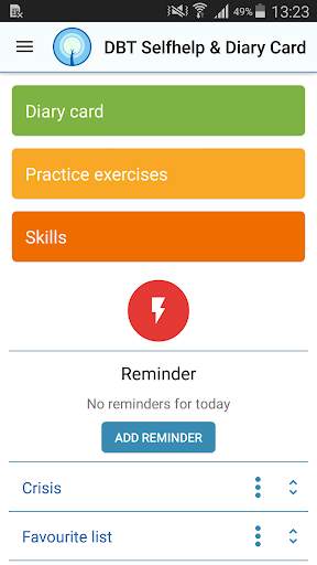 DBT Selfhelp & Diary Card screenshot 1