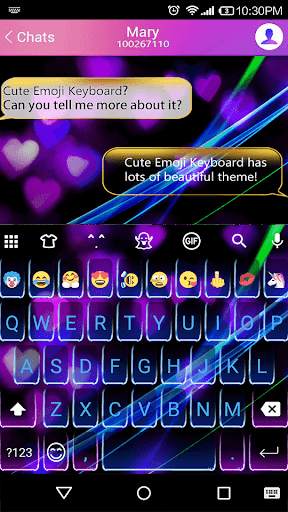 Neon Dream Emoji Keyboard screenshot 2