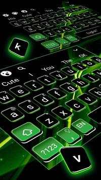 Black Green Keyboard Theme screenshot 2
