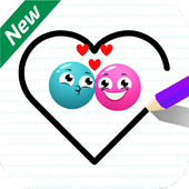 Balls Love : Draw line icon