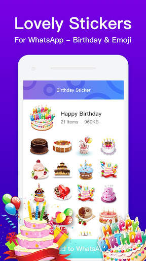 Lovely Stickers For WhatsApp - Birthday & Emoji screenshot 2