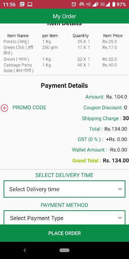 BHAIYAJEE- Vegetables/Fruit/Grocery shopping app screenshot 6