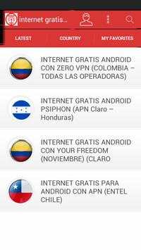 Internet Gratis Android 2016 screenshot 1