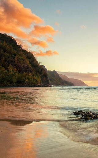 HD Beach Sunset Live Wallpaper screenshot 1