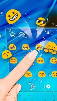 Blue Waterdrops Keyboard Theme screenshot 2