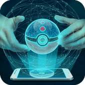 Pocket simulator bola hologram logo