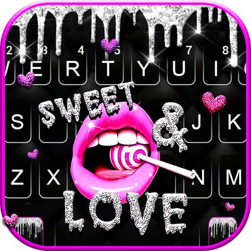 Sexy Love Lips Keyboard Background 1.0