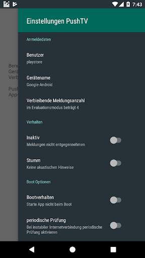 PushTV - Push-Meldungen auf dem Android TV screenshot 1