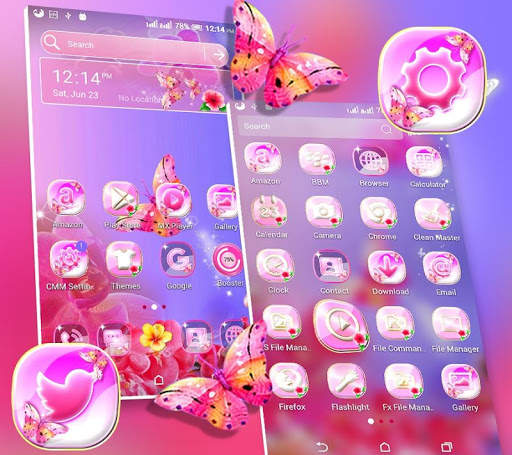 Flower Butterfly Launcher Theme screenshot 5