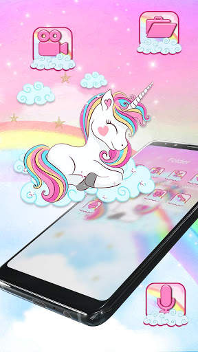 Pink Cute Unicorn Theme screenshot 2