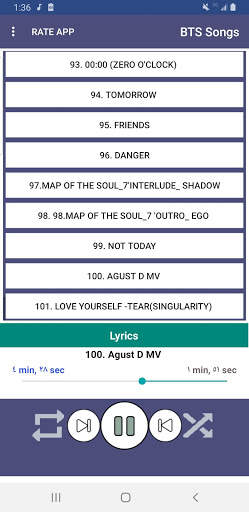 BTS Songs Offline Kpop   Lyrics screenshot 2