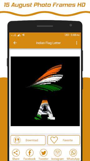 Indian Flag Latter Wallpaper , Flag Photo Frame screenshot 6