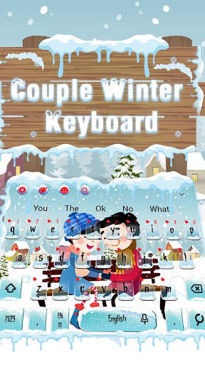 Winter Couple Keyboard Theme screenshot 2