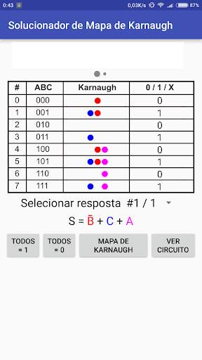 Solução para mapas de Karnaugh screenshot 2