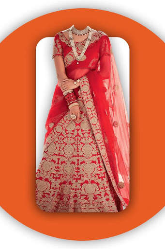 Netted Lehenga Choli For Women Photo Editor screenshot 2
