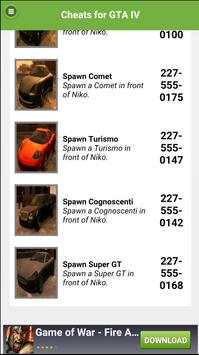 Cheats for GTA IV screenshot 3