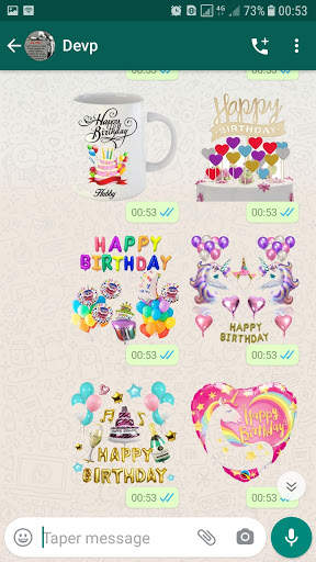 Happy Birthday Stickers for WhatsApp WAStickerApps screenshot 5