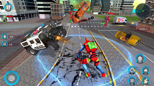 Robot Hero Van Transform: Action Transformer Games screenshot 1