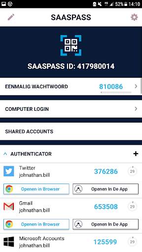 SAASPASS | Authenticator 2FA screenshot 1