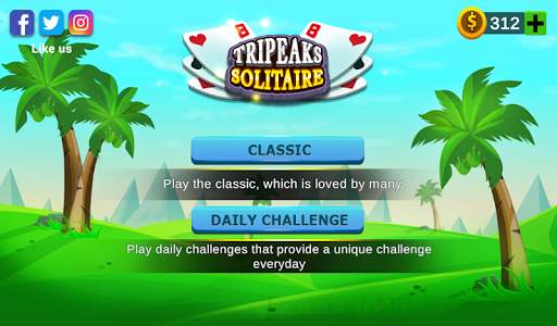 Tripeaks Solitaire Card Game screenshot 2