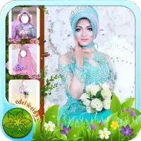 ikon Kebaya Hijab Bunga Camera