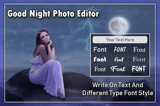 Good Night Photo Frame : Cut Paste Editor screenshot 4